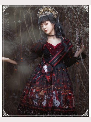 The Queen Of Hearts Gothic Lolita Dress OP by YingLuoFu (SF51)